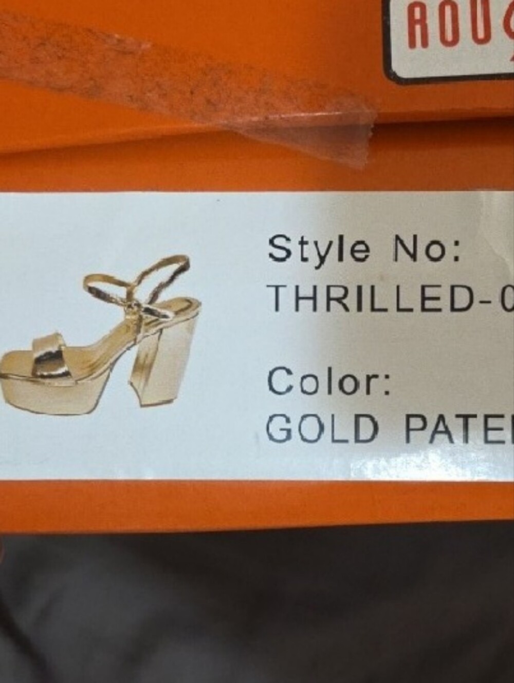 Metallic Gold Platform Block Heel Sandals - Women Sz 6.5 NIB - Picture 2 of 12
